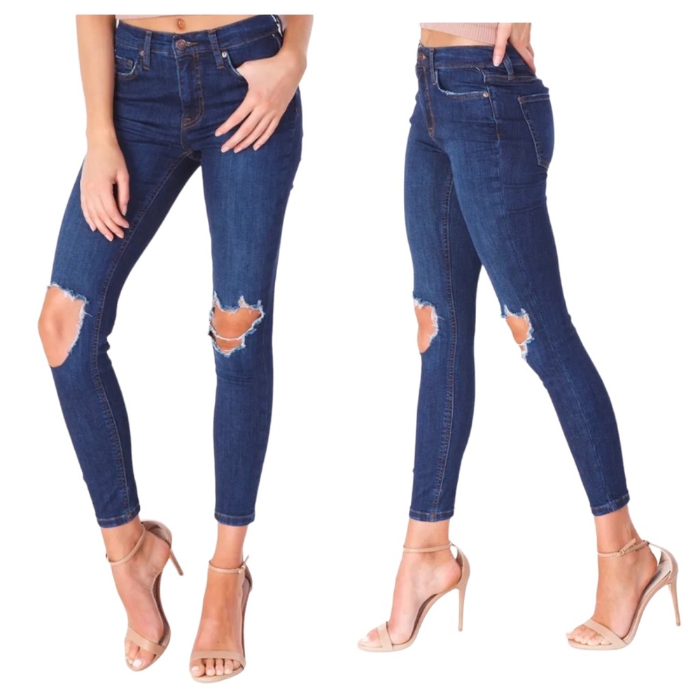 Free People - “Busted Out Knee” Skinny Jeans - 31R